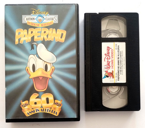 Vhs paperino anni - 60, in