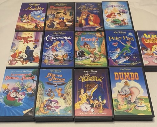 Walt disney lotto vhs classici - disney,